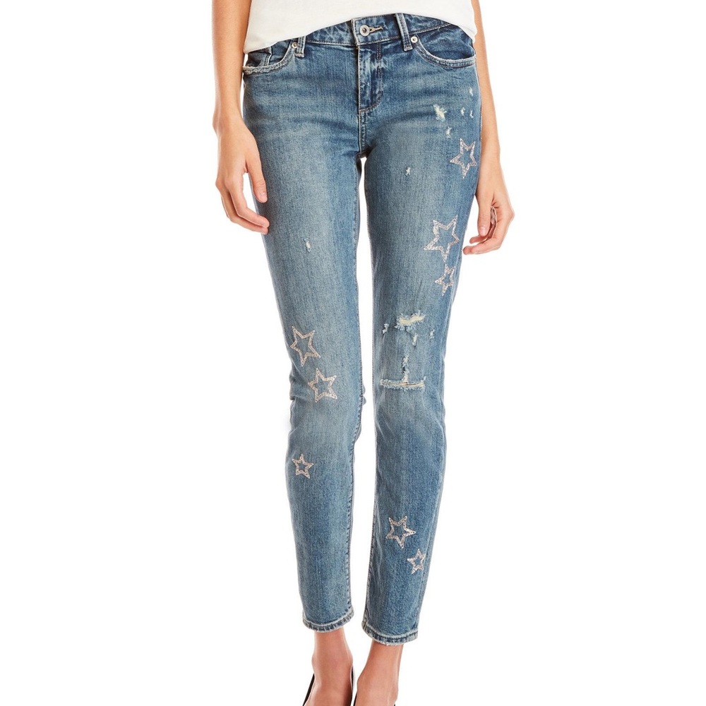 Lucky Brand Star Distressed Skinny Jeans